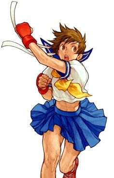 a drawing of a woman in a skirt and boxing gloves