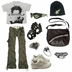 2000s Fashion Outfits, Y2k Outfits, Grunge Goth, 2000s Fashion