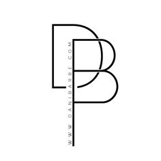 the letter b is shown in black and white