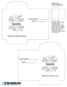 the seed packet is open and ready to be used for seeding, including seeds