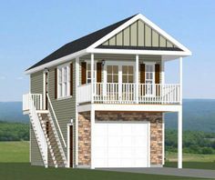 this is an artist's rendering of a two story house