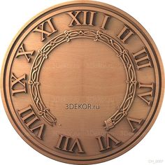 a clock with roman numerals is shown on a white background in this 3d image