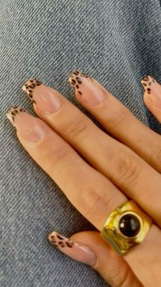 Paznokcie Hello Kitty, Summery Nails, Classy Acrylic Nails, Animal Print Nails