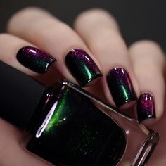 Ilnp Nail Polish, Unghie Sfumate, Shimmer Nail Polish, Nail Shimmer, Green Nail, Nails Polish, Nail Polish Colors, French Nails, Nail Art Design