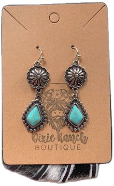 Western Fashion Jewelry, Turquoise Stone Jewelry, Turquoise Stone Earrings, Boho Drop Earrings, Stones Earrings, Cowgirl Outfits, Western Boho, Turquoise Stones, Western Jewelry