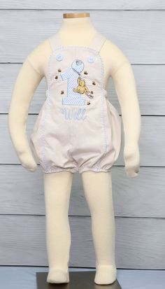 "This Classic Winnie the Pooh birthday outfit is shown in khaki stripe and can be appliqued with a Classic Pooh first birthday design. A first name can also be added to this adorable toddler boy outfit. Pooh and Piglet 1st birthday baby romper can your choice of design options and can come with, or without, a peter pan collar shirt. The shirt can come with piping to match the outfit or can be piped in white. Numbers 1-5 are available. WHATS INCLUDED One piece romper in your choice of design opti Winnie The Pooh Birthday Outfit, Winnie The Pooh 1st Birthday Boy, Winnie The Pooh First Birthday Boy, Two Fast Cake, Classic Winnie The Pooh Birthday, Pooh First Birthday, 1st Birthday Outfit Boy, Boys First Birthday, Cake Smash Outfit Boy