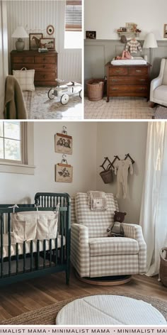 the baby's room is clean and ready to be used as a crib