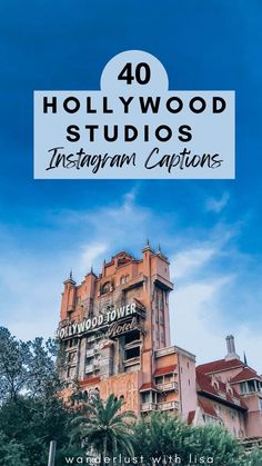 hollywood studios instagram captions Disney World Quotes, Disney Studios Paris, Hollywood Quotes, Disney World Hollywood Studios, Hollywood Tower Hotel, Hollywood Tower, Hollywood Hotel, Disney's Hollywood Studios, Hollywood Studio