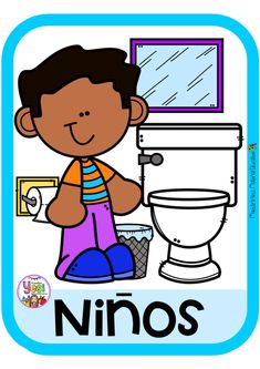 a boy sitting on the floor in front of a toilet