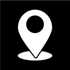 a black and white photo with a pin on the map icon in flat style illustration