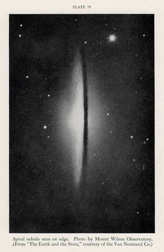 a black and white photo of a large object in the sky with stars around it