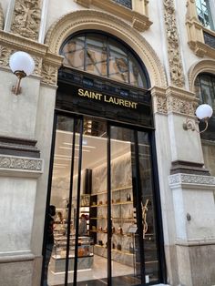 the entrance to saint laurent store in paris