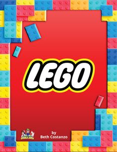 the book cover for lego by beth costanzoo, featuring an image of a red background