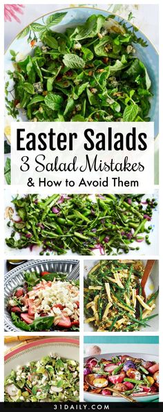 an image of easter salads and salad mixtures