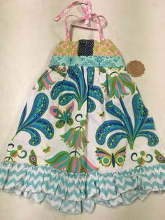 YOU ARE PURCHASING  THE ADORABLE FUNKY FABRIC ELLIE HALTER DRESS FROM ETSY BOUTIQUE IN GIRLS SIZE 2-3. NWT! Powered by eBay Turbo Lister Funky Fabric, Etsy Boutique, Dress 100, Cute Clothes, Halter Dress, Size 2, Cute Outfits, Boutique, Best Deals