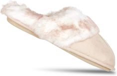 This Jessica Simpson Faux Fur Memory Foam Slipper was designed with style and comfort in mind. The cozy slipper is plush on the inside while having an anti-slip sole to prevent you from sliding or slipping. Machine washable for easy cleaning. Cozy Beige Slip-on Slippers, Cream Slippers With Cushioned Footbed And Round Toe, Comfortable Flat Faux Fur Slippers, Comfortable Faux Fur Flat Slippers, Winter Slippers With Soft Sole And Synthetic Material, Winter Slippers With Soft Sole In Synthetic Material, Winter Synthetic Slippers With Soft Sole, Cozy Super Soft Beige Slippers, Beige Synthetic Slippers With Cushioned Footbed