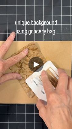 an image of someone using grocery bag to make something brown and white