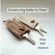 crochet key holder in 1 hour easy pattern and instructions to make it yourself