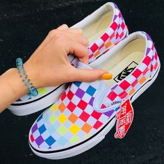 𝐩𝐢𝐧𝐭𝐞𝐫𝐞𝐬𝐭; 𝐦𝐨𝐫𝐠𝐚𝐧𝐰𝐢𝐥𝐤𝐢𝐧𝐬𝐬☆ Vans Rainbow, Rainbow Checkered, Hype Shoes