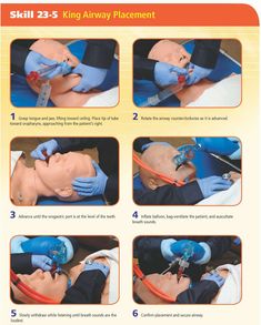 instructions on how to use an inhaler for the patient's head and neck