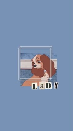 lady and the tramp from disney's beauty and the beast, on a blue background