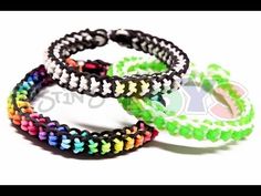 three bracelets with different colors and designs