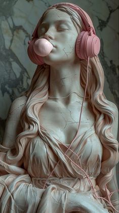 Pink Headphones, X Wallpaper, Art Parody, Vaporwave Aesthetic, Wallpaper Pink, Cool Wallpapers Art, Watercolor Pattern, Art Sculpture, Pastel Aesthetic