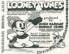 an advertisement for loonytues featuring cartoon character from the early 1960s's