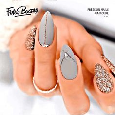 Click here to view more Fofosbeauty Press On Nails at lower price! Fofosbeauty--Press on nails 24 Pieces set 12 different sizes. Artificial nails design your own nails for weddings, parties, weekend dating, or special occasions. Acrylic nails art accessories design 24 pcs set full nail design fake nail tips with free nail glue sticker sheet and mini nail file. These tools can help you wear fake nails better, and the operation is easy and convenient for everyone. Clip-on nails have different size Diy Glitter, Nagel Tips, Nail Polishes, Artificial Nails, Rhinestone Nails, Gold Nails, French Manicure, Nail Manicure