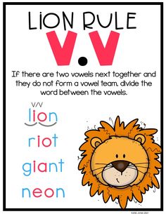 a lion and the letter v are shown in this poster