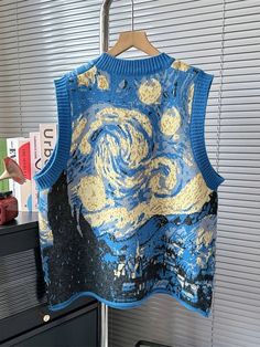 Van Gogh Clothes, Artsy Style Outfits, Free Vibes, Teen Swag Outfits, Vest For Women, Sweater Vests, Wild Free, Stepping Stone, Vintage Oil Painting