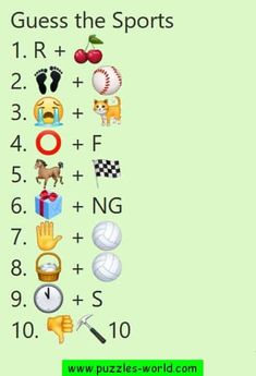 guess the sports game with numbers and symbols