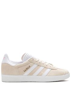 Adidas Gazelle "Off White" Sneakers - Farfetch Adidas Black Sneakers, Black Sneakers Women, Off White Sneakers, Adidas Classic, Adidas Sneakers Women, Gold Sneakers, Shoes Sneakers Adidas, Adidas Gazelle, Classic Sneakers