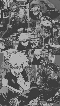 an image of anime character collages with the words damn nerd on them