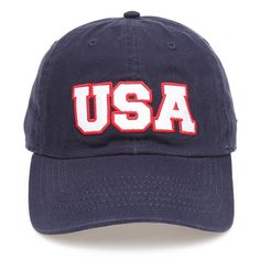 USA Embroidered Baseball Hat - Navy | oak7west.com Patriotic Hats For Sports On Memorial Day, Patriotic Snapback Baseball Cap For Sports, Navy Baseball Cap With Embroidered Logo, Navy Dad Hat With Embroidered Logo, Patriotic Baseball Cap For Memorial Day Sports, Memorial Day Sports Baseball Cap, Patriotic Curved Brim Hat For Baseball Season, 4th Of July Snapback Baseball Cap, 4th Of July Baseball Cap, One Size Fits Most