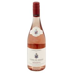 a bottle of rose wine on a white background