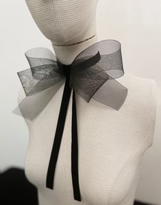 Elegant black velvet flower bow choker - elegant addition to the little black evening dress. Can be worn with formal attire to enhance an elegant evening look or paired with casual outfits to add a touch of sophistication. Bow Size: 170x170mm / 7x7 inches Long velvet string length 240mm /  9 inches Width: 20mm / 0.8 inches Length: 29-36cm / 11-14 inches adjustable  Closure: adjustable clasp Material: velvet / organza Color: available in more colors  *Custom colors or sizing welcome - please mess Elegant Bow Choker Jewelry, Chic Jewelry With Butterfly Knot For Parties, Chic Party Jewelry With Butterfly Knot, Bow Choker Jewelry For Parties, Chic Formal Jewelry With Ribbon, Chic Party Jewelry With Ribbon Detail, Chic Party Jewelry With Ribbon, Elegant Bow Choker As A Gift, Chic Evening Jewelry With Decorative Bow