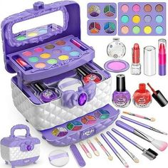 Well Designed Safety Kids Makeup Toys Gifts for 3 4 5 6 7 8 9+ Years Old Girls Has your little girl asked for her first makeup kit? Are you looking for a safe children`s makeup kit for your child? We have prepared the makeup set with various colors and tools for you, containing almost all needed for makeup. Explore the endless pleasures of with your little princess! [1]What is the recommended age for the kids makeup kit? Our makeup kit is recommended for children over 3 years old. Children can e Real Makeup Kit For Kids, Girls Makeup Set, Kids Makeup Kit, Childrens Makeup, Make Up Kits, Makeup Toys, Play Makeup, Makeup Kit For Kids, Cosmetic Sets