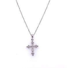 14k White Gold Diamond Cross Pendant 12 Diamonds Weighing Approximately 0.12 Ctw (Total Weight) Necklace Weighs 2.4 Grams Professionally Polished And Cleaned - Excellent Condition Please Feel Free To Reach Out With Any Questions! 4-5-4015 Gold Diamond Cross Necklace, Diamond Cross Necklace Gold, Diamond Cross Necklace, Diamond Cross Pendants, Diamond Cross, White Gold Diamonds, Cross Pendant, Womens Jewelry Necklace, Gold Diamond