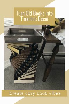 Why are these outdated encyclopedias turning into stylish side tables in a cozy reading nook? They are just embracing a new life as functional decor pieces, with the most creative and charming vibes! Because, home accents are all about transforming historical books without losing their sentimental charm!