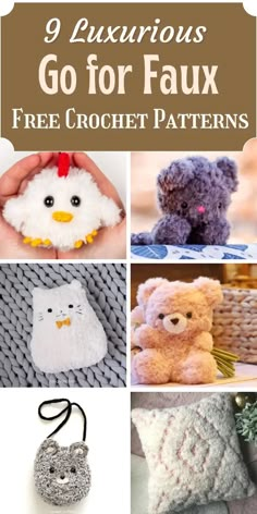 there are many different crochet patterns for stuffed animals and teddy bears to make