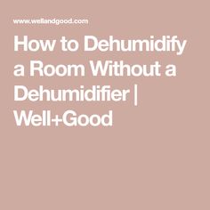 the words how to dehumidify a room without a dennifier