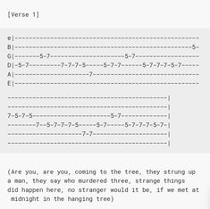 the guitar tab is shown with notes and notations for each string in order to learn how to play them