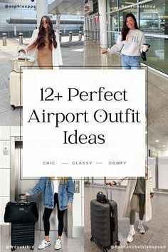 12+ Comfy & Stylish Airport Outfit Ideas. Need cozy airport outfit ideas? Check out our 12+ casual, cute, and classy airport fits for long flights and short flights. From dressy to relaxed, we’ve got your airport style covered, be it fall, summer, spring, or winter! travel wardrobe Cozy Airport Outfit, Airport Style Comfy, Air Travel Outfits, Airplane Travel Outfits, Winter Travel Wardrobe, Long Flight Outfit, Airport Outfit Spring, Airport Outfit Comfy, Comfortable Airport Outfit