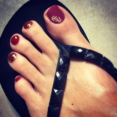 Florida State Nails, Fsu Nails Florida State Seminoles, Fsu Nails, Nails Florida, Game Day Nails, Getting My Hair Done, Nails Metallic, Toes Nails, Art Hacks