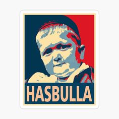 a sticker with the words hasbulla on it