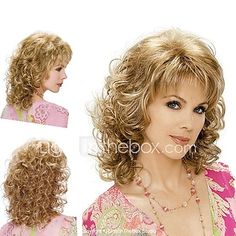 Shoulder Length Blonde, Natural Curly Hair Cuts, Real Hair Wigs, Frontal Hairstyles, Short Hair Wigs, Long Hair With Bangs, Hair Replacement, Wigs Online, Curly Hair Cuts