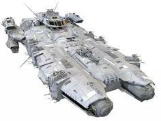 a large metal model of a space ship on a white background with clippings