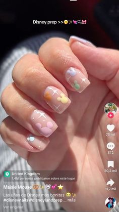 Birthday Nails Disney, Remy Ratatouille Nails, Pixar Up Nails, Classy Disney Nails Simple, Disney Festival Of The Arts Nails, Square Disney Nails, Mickey Balloon Nails, Disney Up Nails, Princess Nails Disney