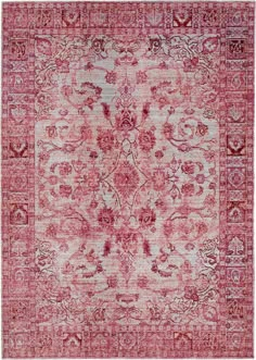 Safavieh Valencia VAL103P Fuchsia/Multi Area Rug – Incredible Rugs and Decor Pink Persian Rug, Safavieh Rug, Old World Style, Pink Area Rug, Polyester Rugs, Vintage Area Rugs, Traditional Area Rugs, Eclectic Decor